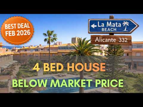 Below Market ? The Price Will Shock You 🔥 4 Bed House 600m to La Mata Beach, Torrevieja, Spain