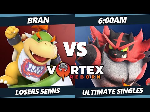 Vortex Legends 16 Losers Semis - bran (Bowser Jr) Vs. 6:00am (Incineroar) SSBU Ultimate Tournament