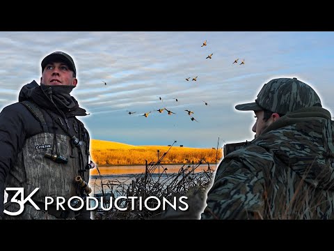 DUCK HUNTING THE PRAIRIE | 30 MALLARDS IN A MUD HOLE