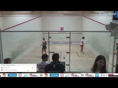 Tola Otrząsek 🇵🇱 -🇷🇴 Ghiorghisor Andreea D.- ESF European Individual Closed Squash Championship 2023