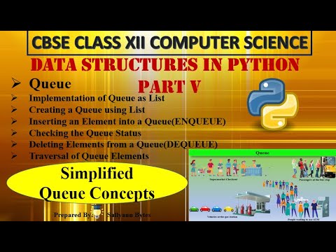 Queue In Python Data Structures In Python Part 5 Cbse Class 12 Computer Science