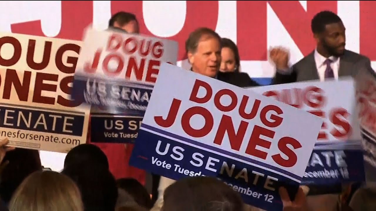 Alabama Senate hopeful Jones holds final rally before election day - YouTube