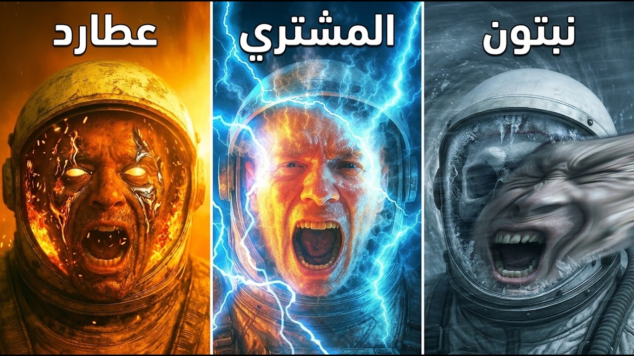 ماذا لو عشت 1 ثانية على كواكب المجموعة الشمسية !!