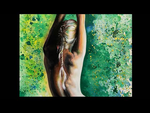 Female Figure Watercolor Painting / Time Lapse