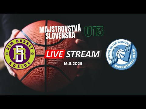 M-SR U13 - RIM BASKET KOŠICE : NITRA BLUE WINGS ACADEMY 50:57