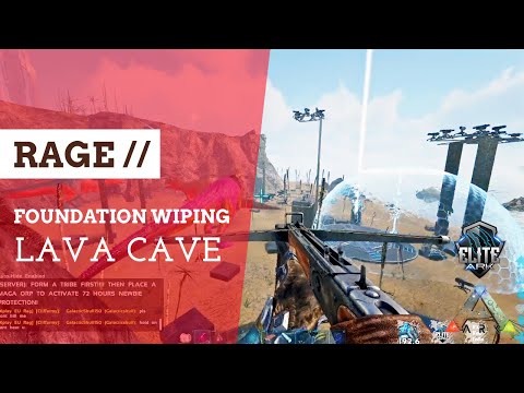 ELITE ARK | The Island Lava Cave Raid / Wipe