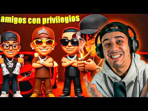 REACTION TO CRIS MJ, ZYRON, ÑENGO FLOW & MARCIANEKE - AMIGOS CON PRIVILEGIOS