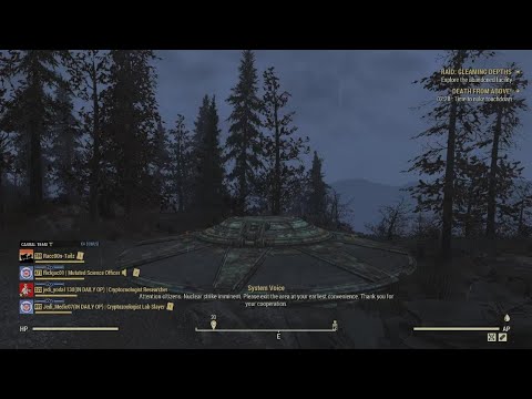 Fallout 76 nuke launch viewed from outside of silo