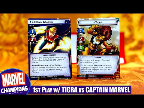 Marvel Champions Civil War Solo Playthrough with TIGRA vs CAPTAIN MARVEL  |  Fantasy Flight Games