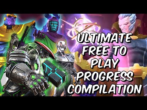 ULTIMATE Free To Play Progression Compilation - All Boss Fights - Marvel Contest Of Champions