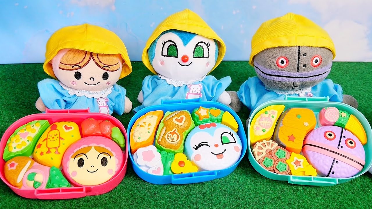 アンパンマンとお弁当パズルやおもちゃでおままごと！だだんだんはお弁当を忘れちゃった！？