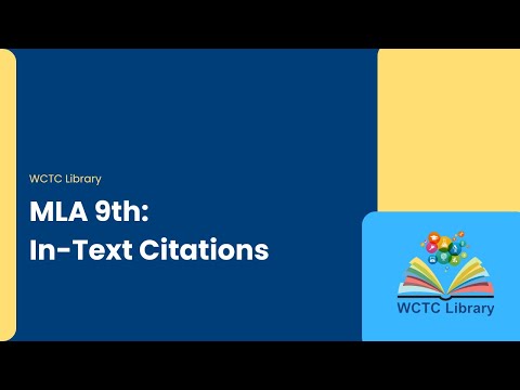 MLA 9th  Edition: In-Text Citations