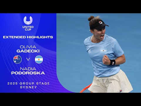 Olivia Gadecki v Nadia Podoroska Extended Highlights | United Cup 2025 Group F
