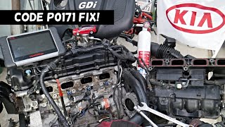 KIA OPTIMA CODE P0171 FUEL SYSTEM TOO LEAN BANK 1 FIX