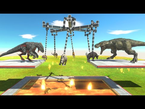 Animal Carousel and Lava Trap - Animal Revolt Battle Simulator