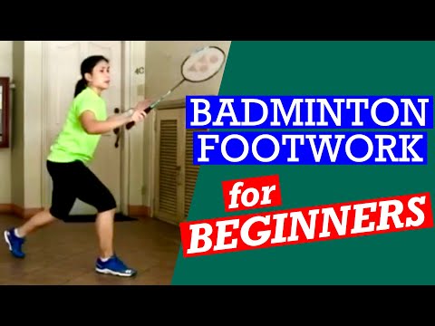 BADMINTON FOOTWORK FOR BEGINNERS- Basic footwork for the front court and defense #badmintonbasics