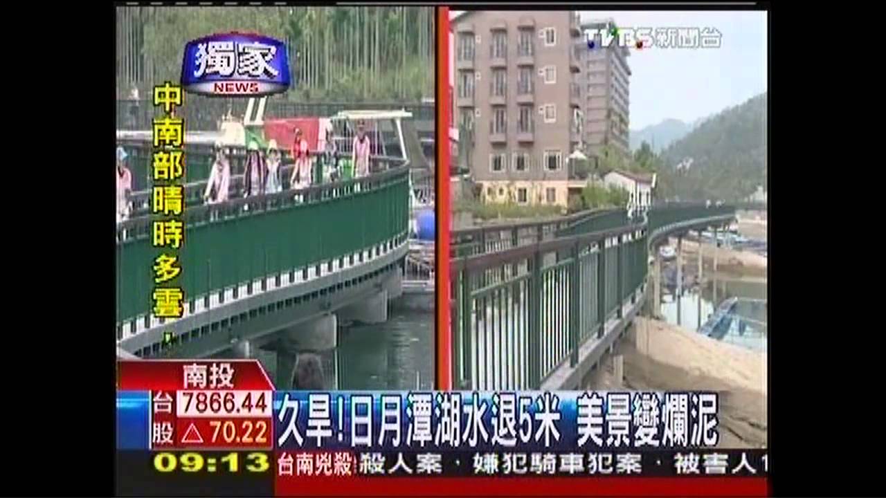 〈獨家〉久旱!日月潭湖水退5米 美景變爛泥