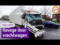 Vrachtwagen RAAKT van de WEG en richt RAVAGE aan
