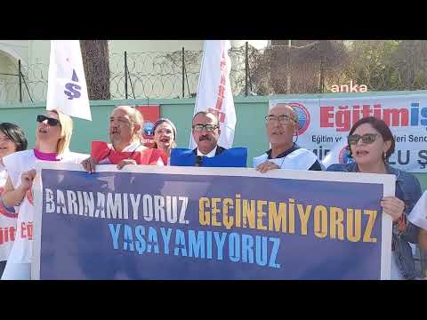 EĞİTİM-İŞ İZMİR ŞUBELERİNDEN ÇADIRLI PROTESTO: 