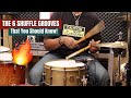 The 6 Shuffle Grooves That You Should Know! 🤓🥁*Practice Aid Video*