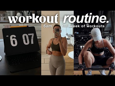 6AM FULL WEEK OF WORKOUTS: Come & Train With Me