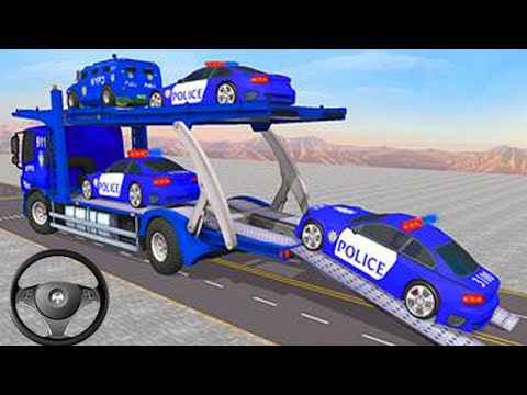 Transporting Truck Vehicles in Cargo Plane - Police Car Transporter Simulator - Android Gameplay HD