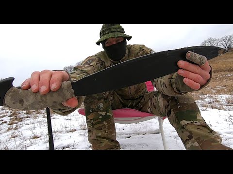 COLD STEEL BARONG MACHETE - DESTRUCTION TEST - UNTIL IT BREAKS -   MACHETE HANDLE MODIFICATION