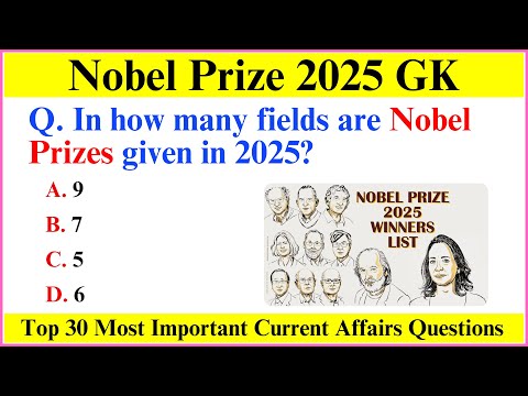 Nobel Prize 2025 | Nobel Prize 2025 Winners | Nobel Prize 2025 Current Affairs | MCQ MASTERY