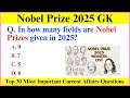 Nobel Prize 2025 Nobel Prize 2025 Winners Nobel Prize 2025 Current Affairs MCQ MASTERY