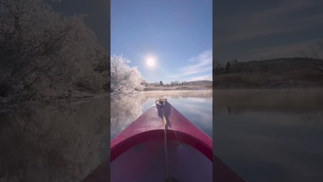 「釧路湿原カヌー 冬」Winter Canoeing in the Kushiro Wetland