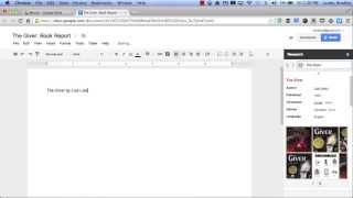 Research Tools in Google Docs