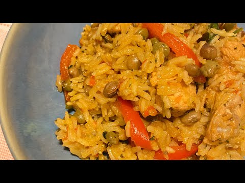 Peas Rice and Chicken Recipe | Pigeon Peas and Rice | How to make peas and rice | Easy Rice recipes