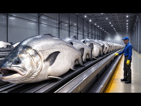 Élevage de SAUMONS GÉANTS : Comment les Saumons Monstres Sont Capturés et Préparés !