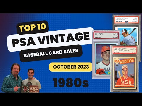 Top 10 PSA Vintage Baseball Card Sales On eBay From The 1980s - October 2023