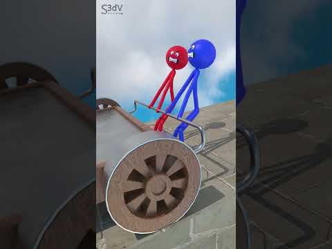 HELP Pacman's Friends Save Him 🙏😂 #friendship #pacman #stickman