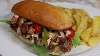 EASY STEAK SANDWICH | EASY DINNER | EASY RECIPE | STEAK SANDWICH
