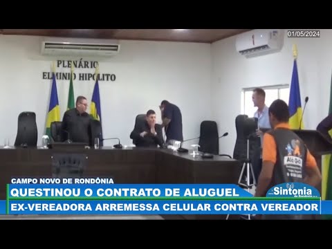 CONFUSÃO: EX-VEREADORA ARREMESSA CELULAR CONTRA VEREADOR DE CAMPO NOVO DE RONDÔNIA