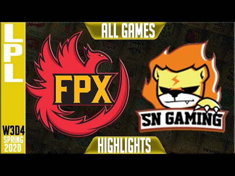 FPX vs SN Highlights ALL GAMES | LPL Spring 2020 W3D4 | FunPlus Phoenix vs Suning