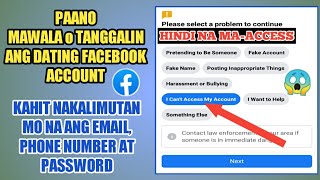 Paano Mawala/Tanggalin ang dating Facebook Account kahit Nakalimutan ang Email,Number at Password
