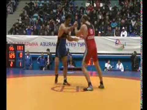 Ghasem Rezaei (IRI) vs David Saldadze (UZB) 96kg - 2012 Asian Olympic Qualifier