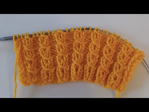 Kaffeebohnenmuster in Reihen stricken für Schals, Mützen, Decken, etc.