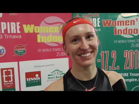 EMPIRE Women's Indoor 2019: 1R, Tereza SMITKOVA (CZE) - Katarina KUZMOVA (SVK) 6-3 6-4