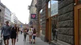 preview picture of video 'Stockholm - Kungsgatan walk 2014 06 08'