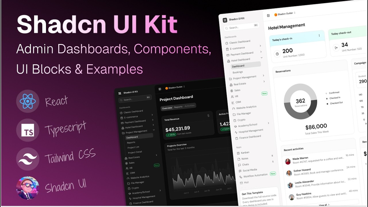 Shadcn UI Kit video preview