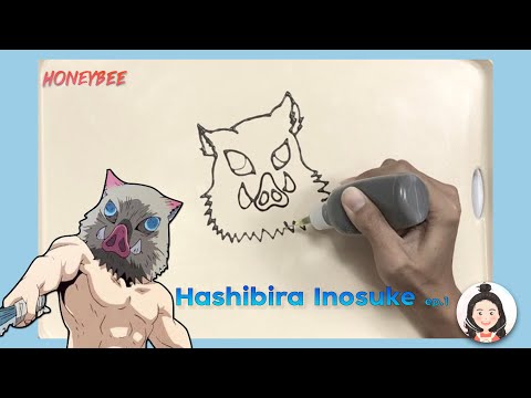 Kimetsu no Yaiba ดาบอสูร Pancake Art bp7 [ 鬼滅の刃 ] - Hashibira Inosuke EP.1 嘴平 伊之助  | Honeybee