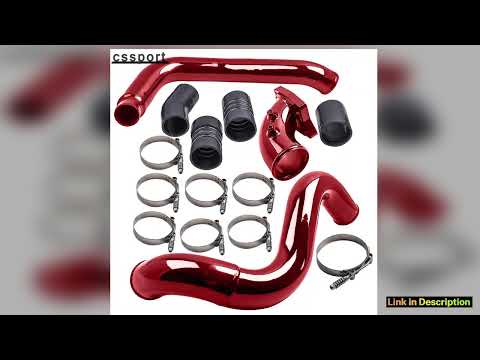 Turbo Intercooler Pipe Intake Elbow For 0307 Ford F250 60L Powerstroke Red Black Top Seller