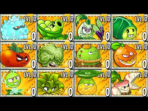 All Plants PVZ 2 Power-Up! vs Jurassic Gargantuar in Plants vs Zombies 2 (PVZ2 Version 8.8.1)