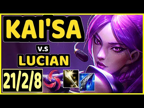 LUGER (KAI'SA) vs LUCIAN - 21/2/8 KDA BOTTOM ADC GAMEPLAY - EUW Ranked GRANDMASTER
