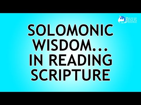2023-10-01 Solomonic Wisdom... in Reading Scripture - Ed Lapiz