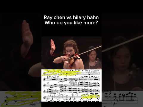 Ray chen vs hilary hahn sibelius #raychen #violin